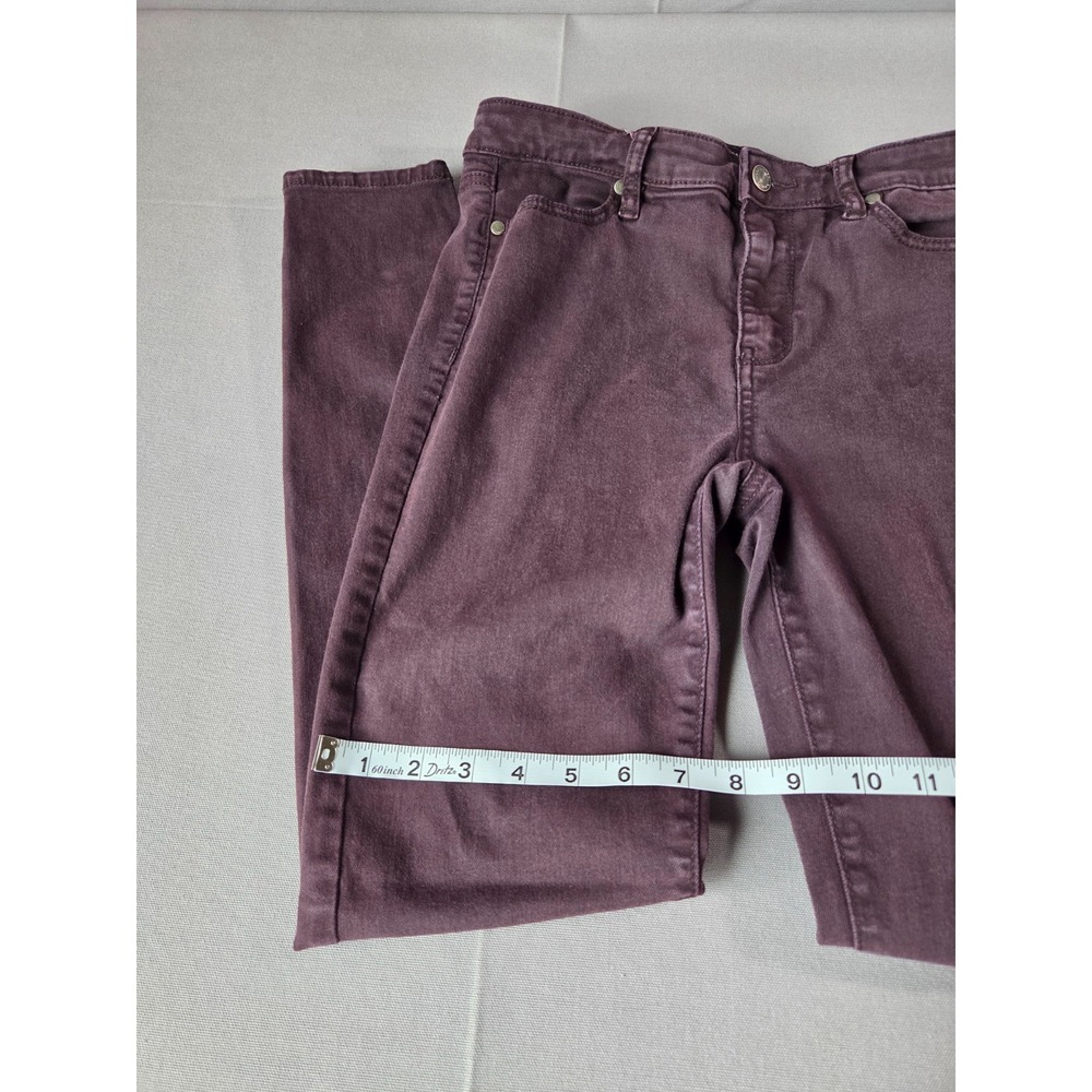 Buffalo Jeans Womens 2/26 Maroon Hanna High Rise Soft Stretch Skinny Pants - Picture 7 of 10